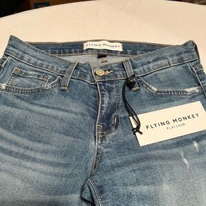 Flying Monkey Women's Blue Jeans 26 Star on leg